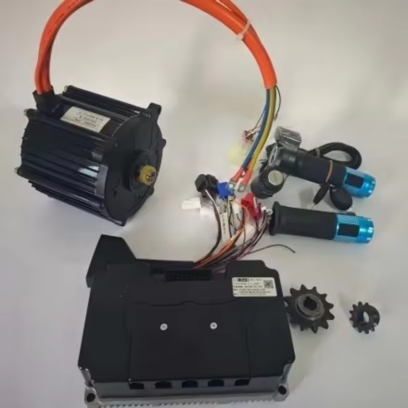 Mid Drive Motor Kit 72V 5000W - 5000W 72V 35H ミッドドライブモーター、Fardriver ND72490B エンコーダーコントローラー変換キット付き